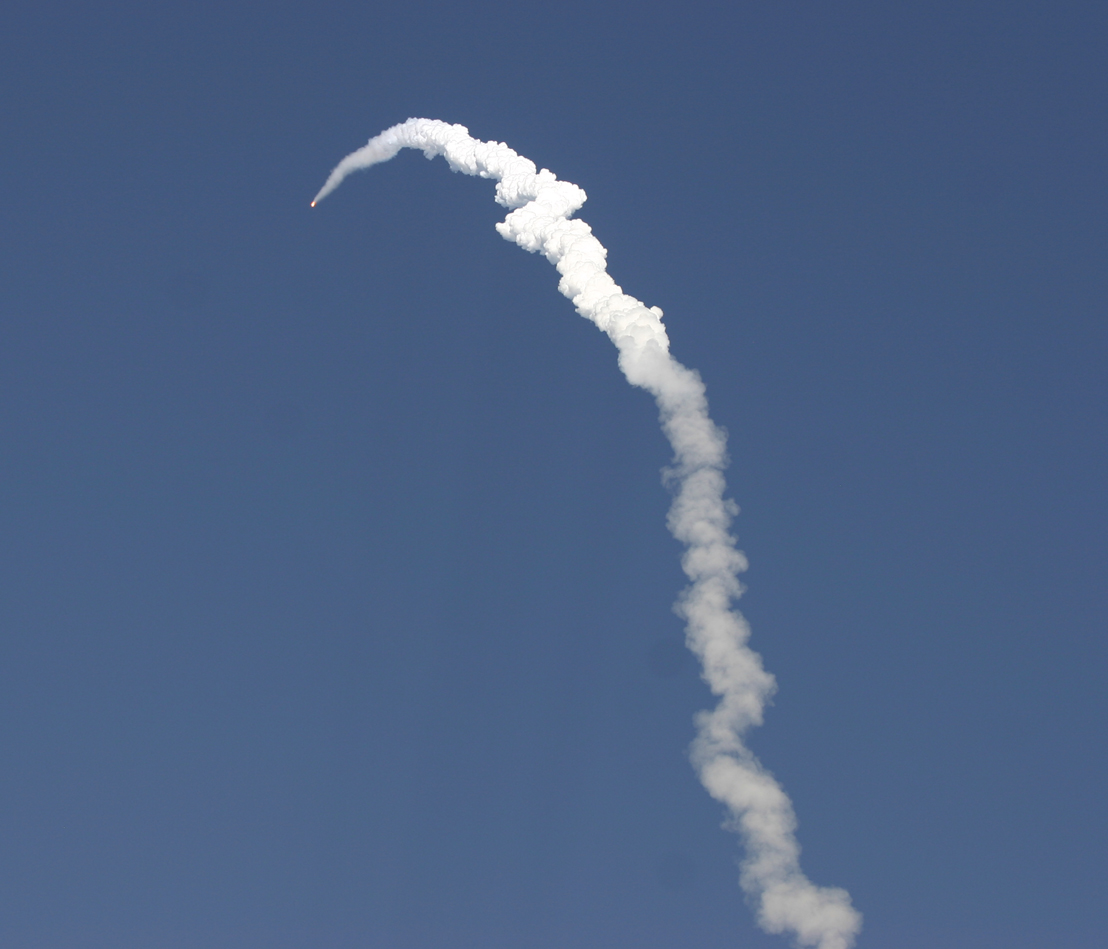 Exhaust trial from the launch of Osiris Rex Mission