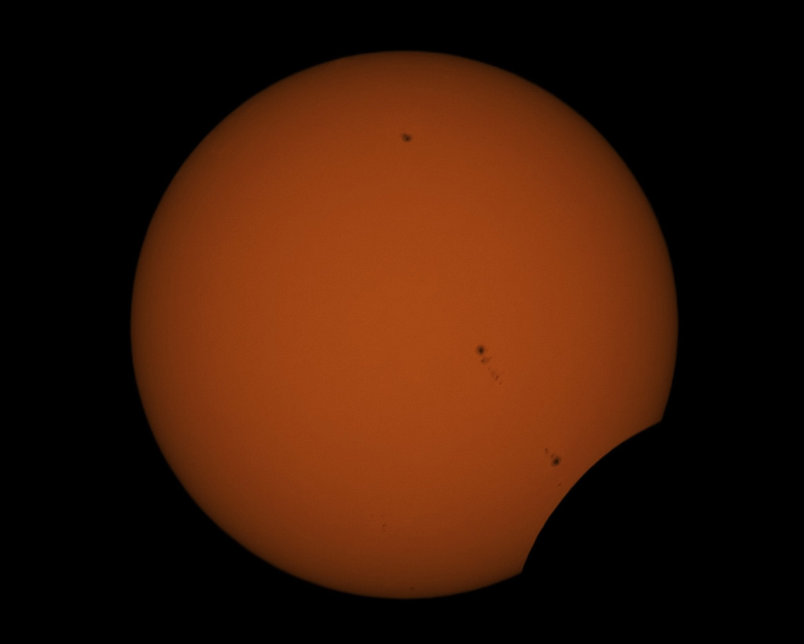 Partial Eclipse of the Sun - Click on this image to return to the smaller version of the image