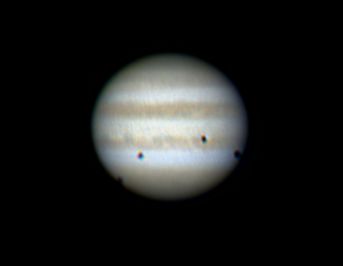 Jupiter with triple shadow transit