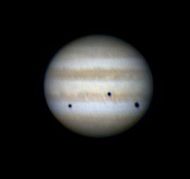 Jupiter after triple shadow transit