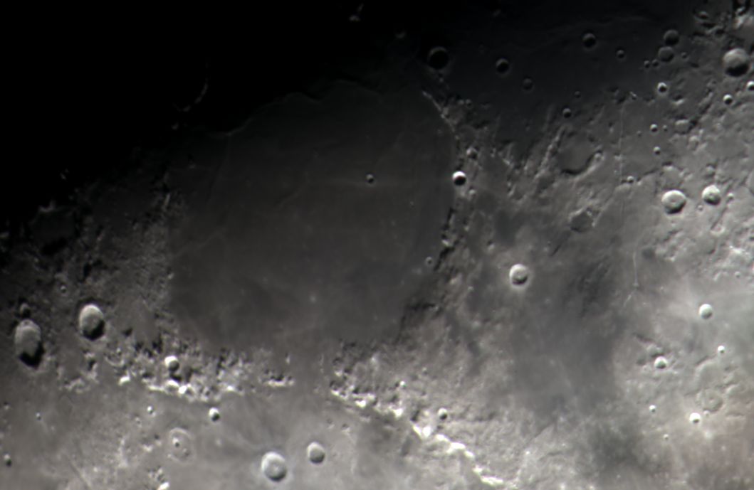 The Moon - move cursor and hold it over surface features to identify them