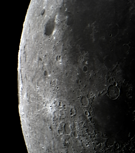 The moon - move cursor and hold it over surface features to identify them