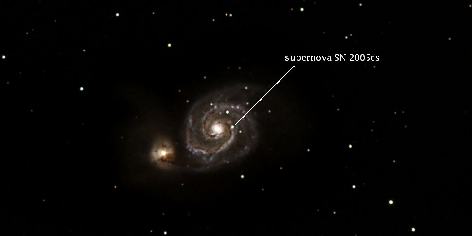 Supernova in the Whirlpool Galaxy