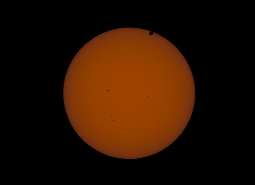 Venus in transit across the Sun - June 5, 2012