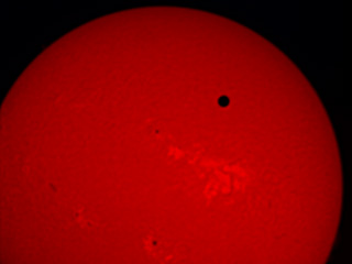 Venus in transit across the Sun - June 5, 2012 - Click on this image for a larger version of the image