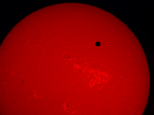 Venus in transit across the Sun - June 5, 2012 - Click on this image to return to the smaller version of the image